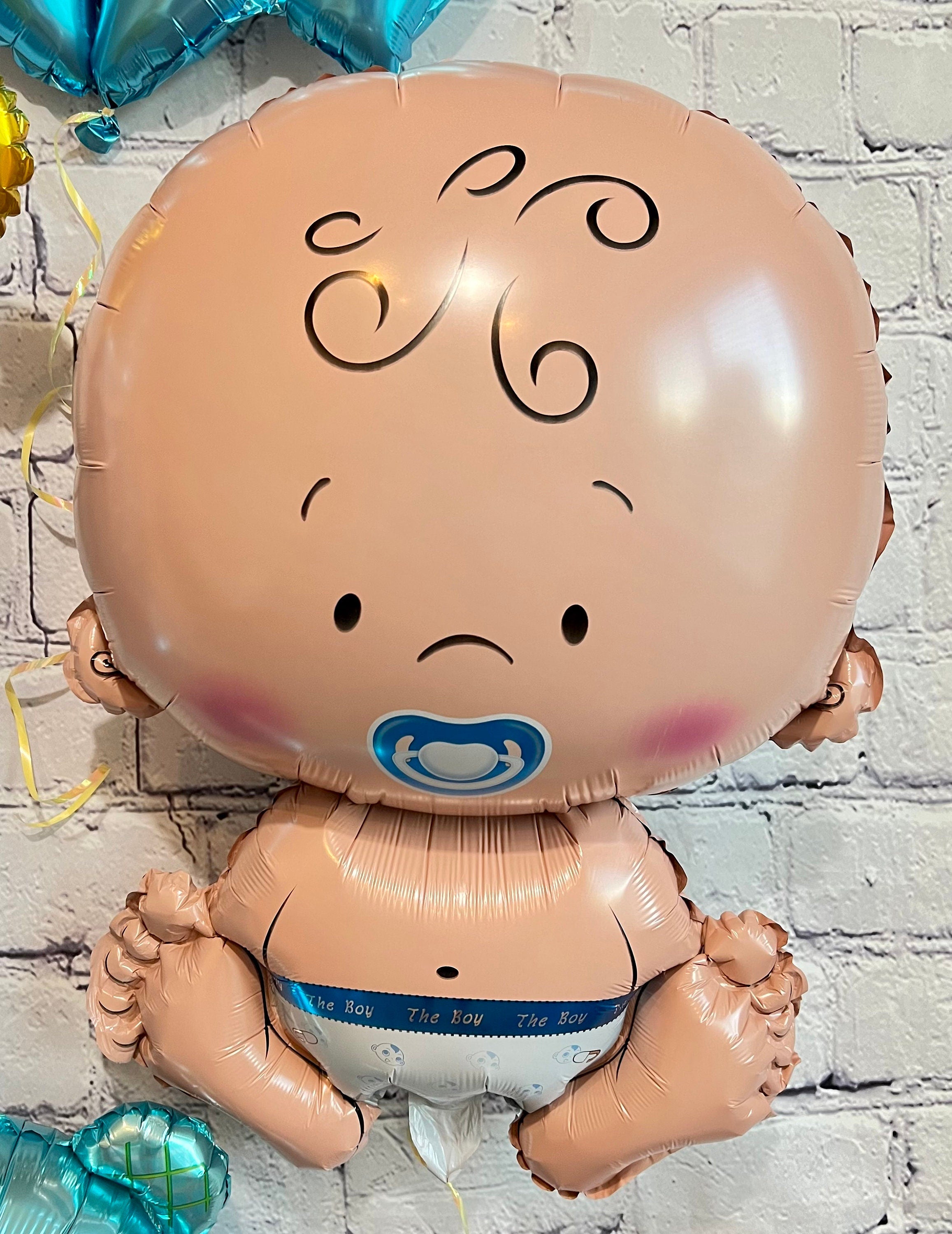 Boy Baby Shower Gender Reveal Foil Balloons Party 4 PC Set