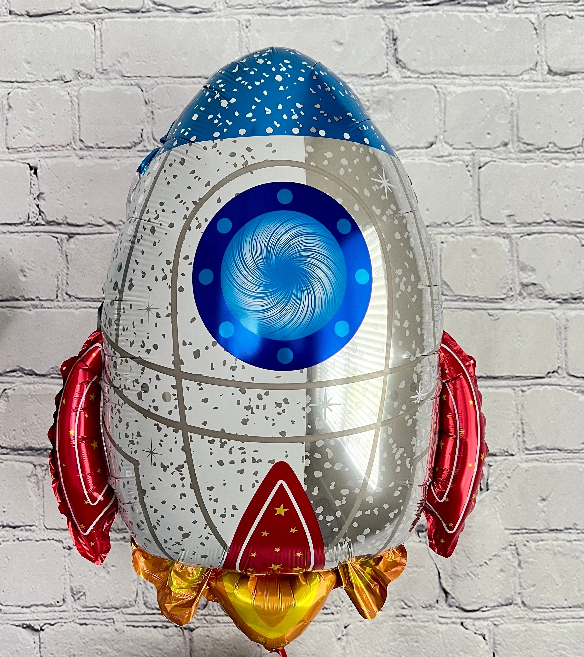 Rocket Ship Space Balloon Set – Outer Space Party Decor (5-Piece Set)