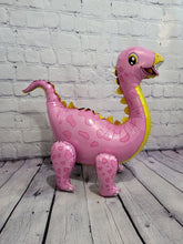 Load image into Gallery viewer, Dinosaur Balloon JUMBO Mylar Walking Foil Balloons - Pink | Party Decorations and Supplies | Birthday Baby Shower Gender Reveal
