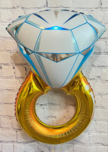 Load image into Gallery viewer, Engagement Ring JUMBO Sized Gold Ring Foil Balloon
