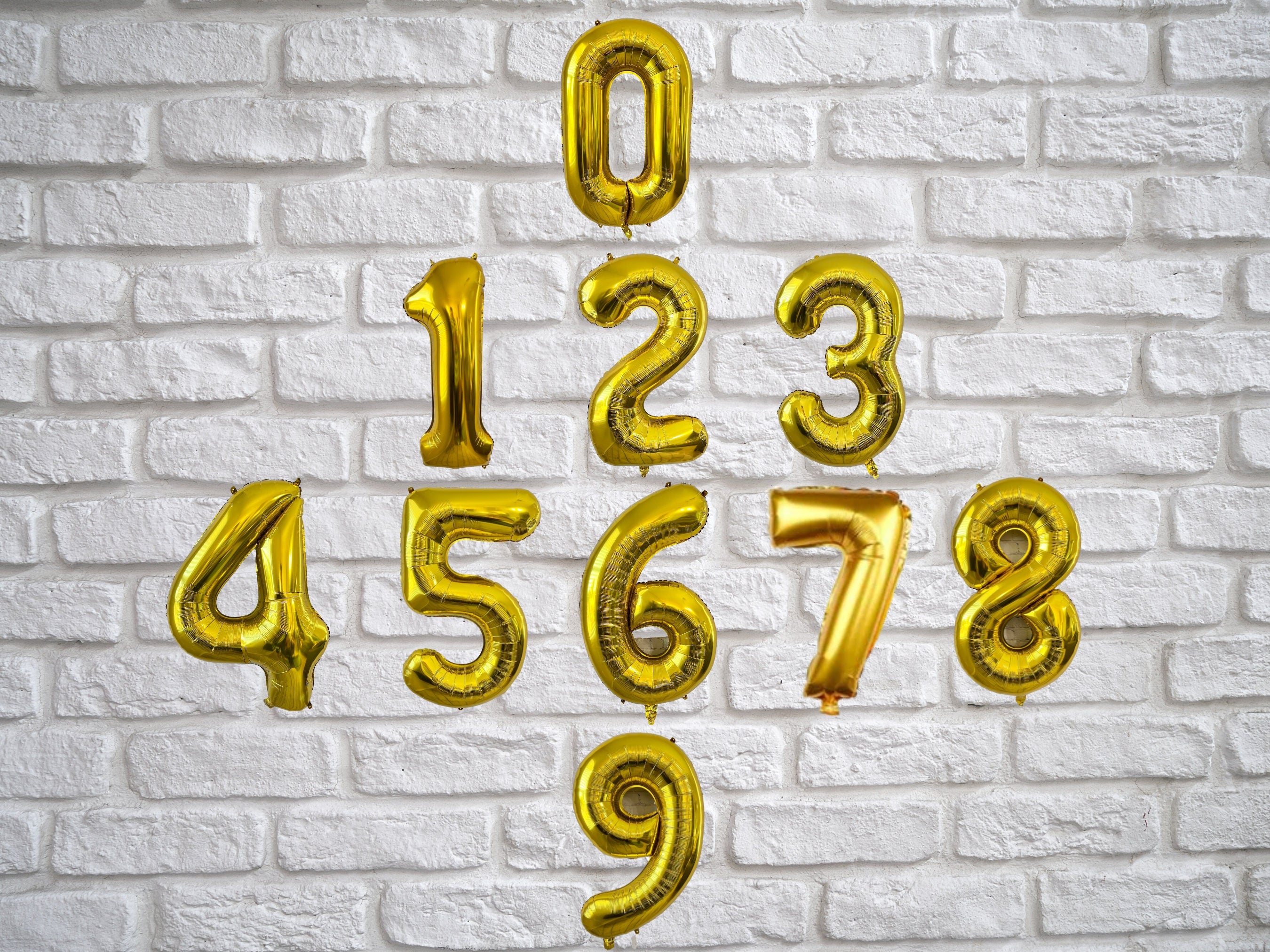 Gold Number Balloon – Giant 40" Foil Birthday Party Decor