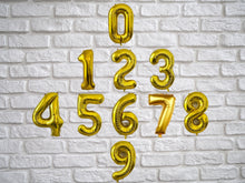Load image into Gallery viewer, Number Balloons Gold Giant Birthday Numbers 40&quot; | Party Supplies and Decorations for all Celebrations

