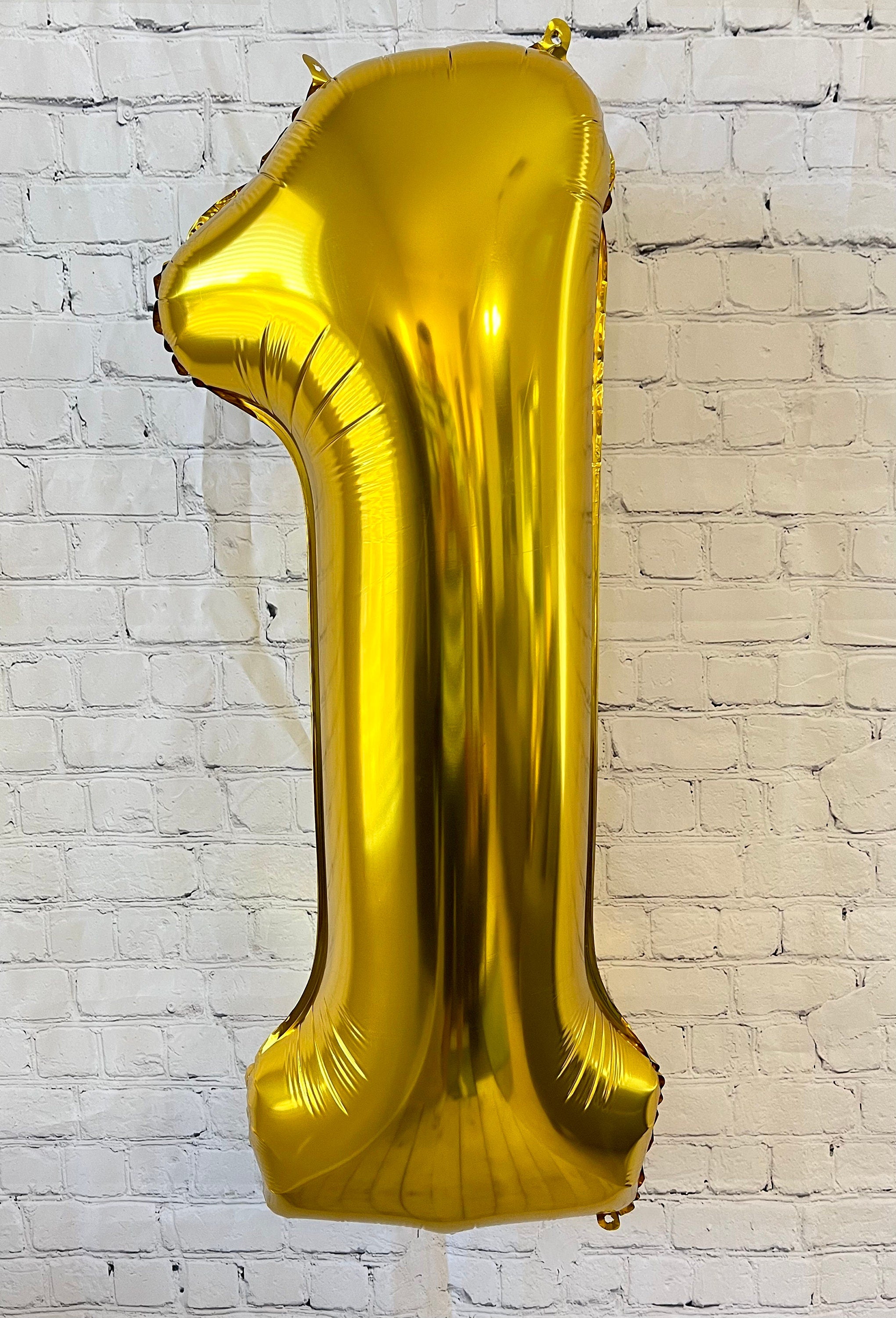 Gold Number Balloon – Giant 40" Foil Birthday Party Decor