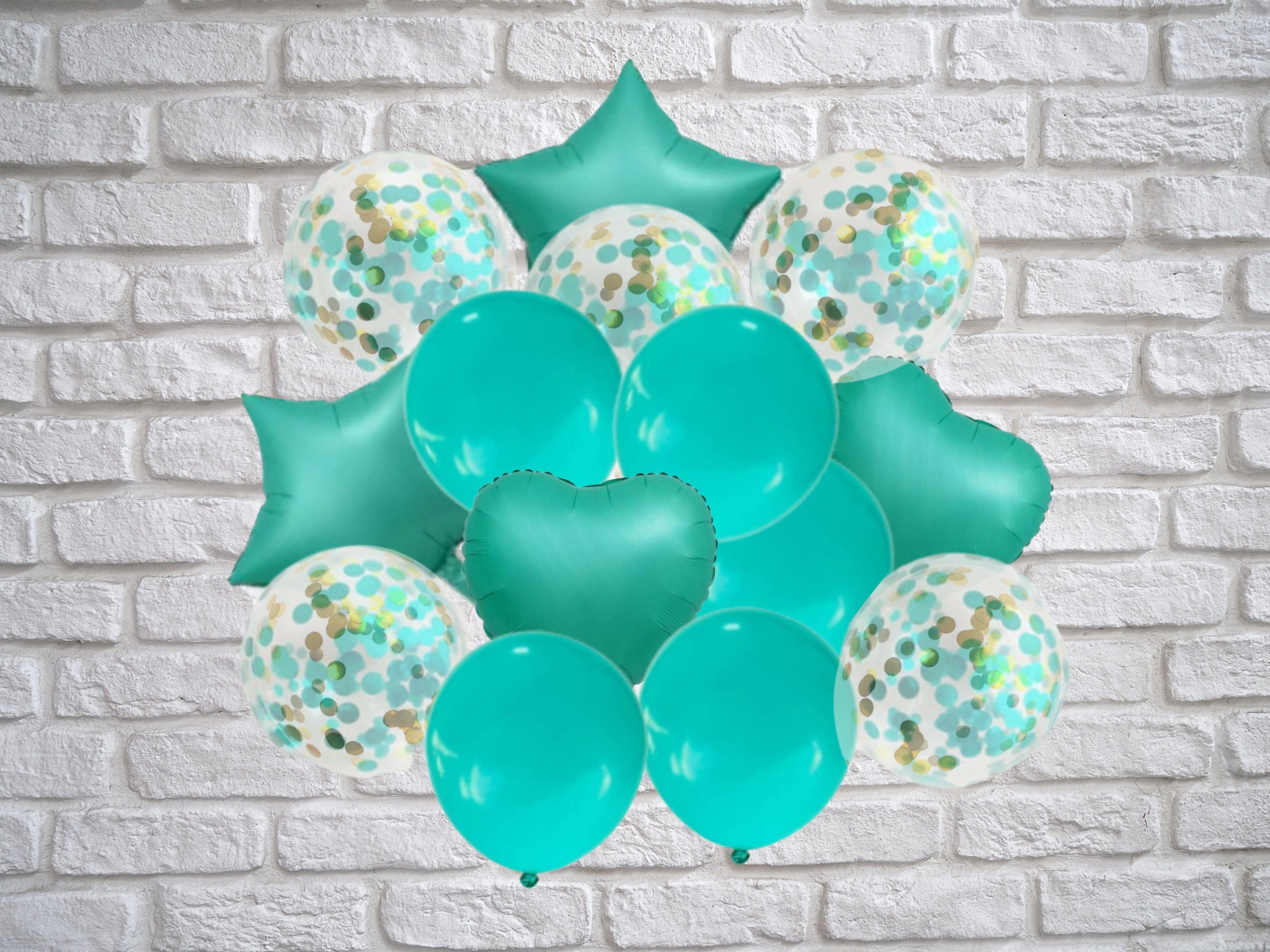 Happy Birthday Balloon Bouquet – Latex Party Decor Set (14-Piece Set)