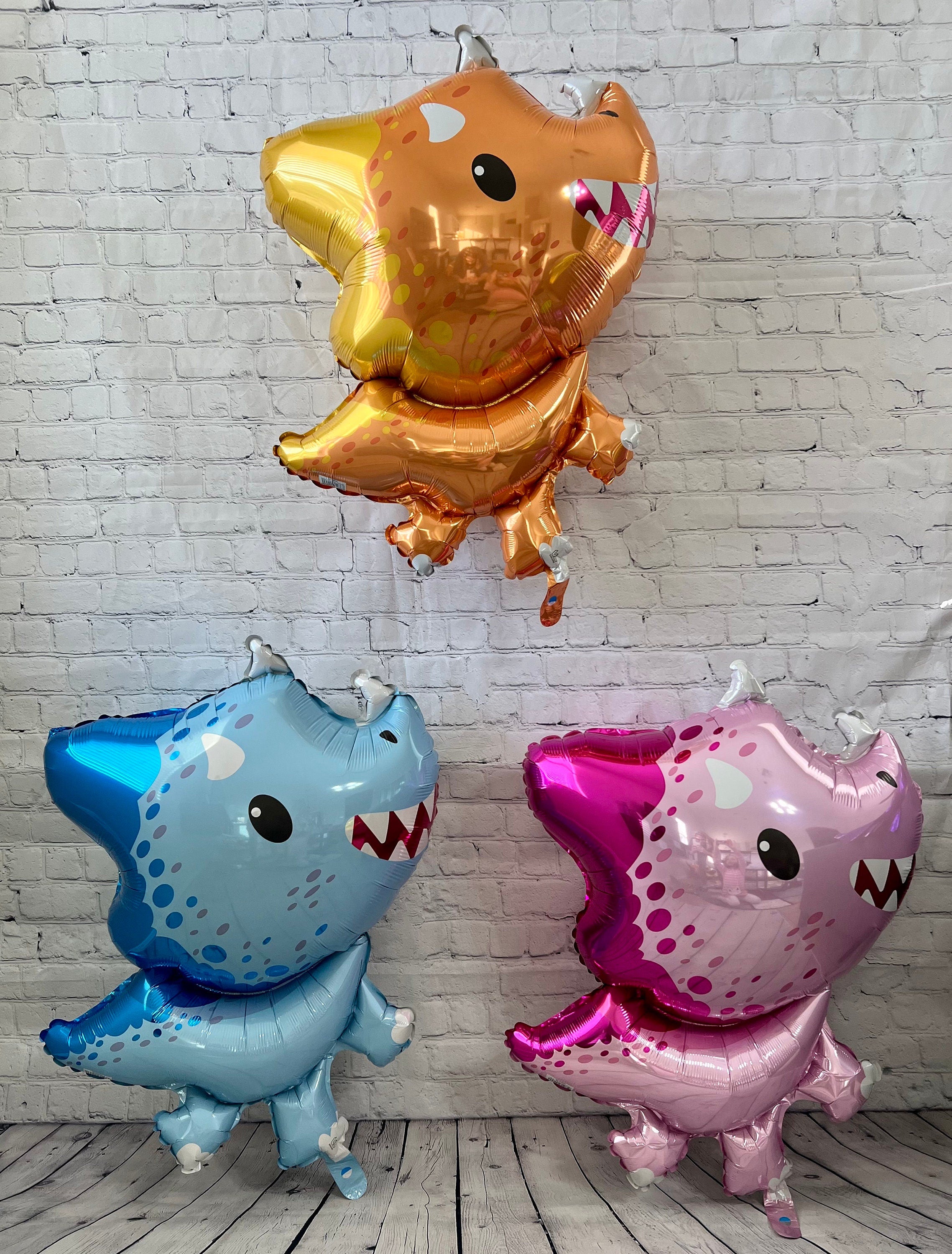 Baby Dinosaur Balloon Set – Foil Party Decor (3-Piece Set)