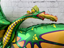 Load image into Gallery viewer, Green Dragon Foil Balloons JUMBO Mylar Set of 2 | Birthday Party Decorations Supplies | Dragons Love Tacos Baby Shower Gender Reveal Gifts
