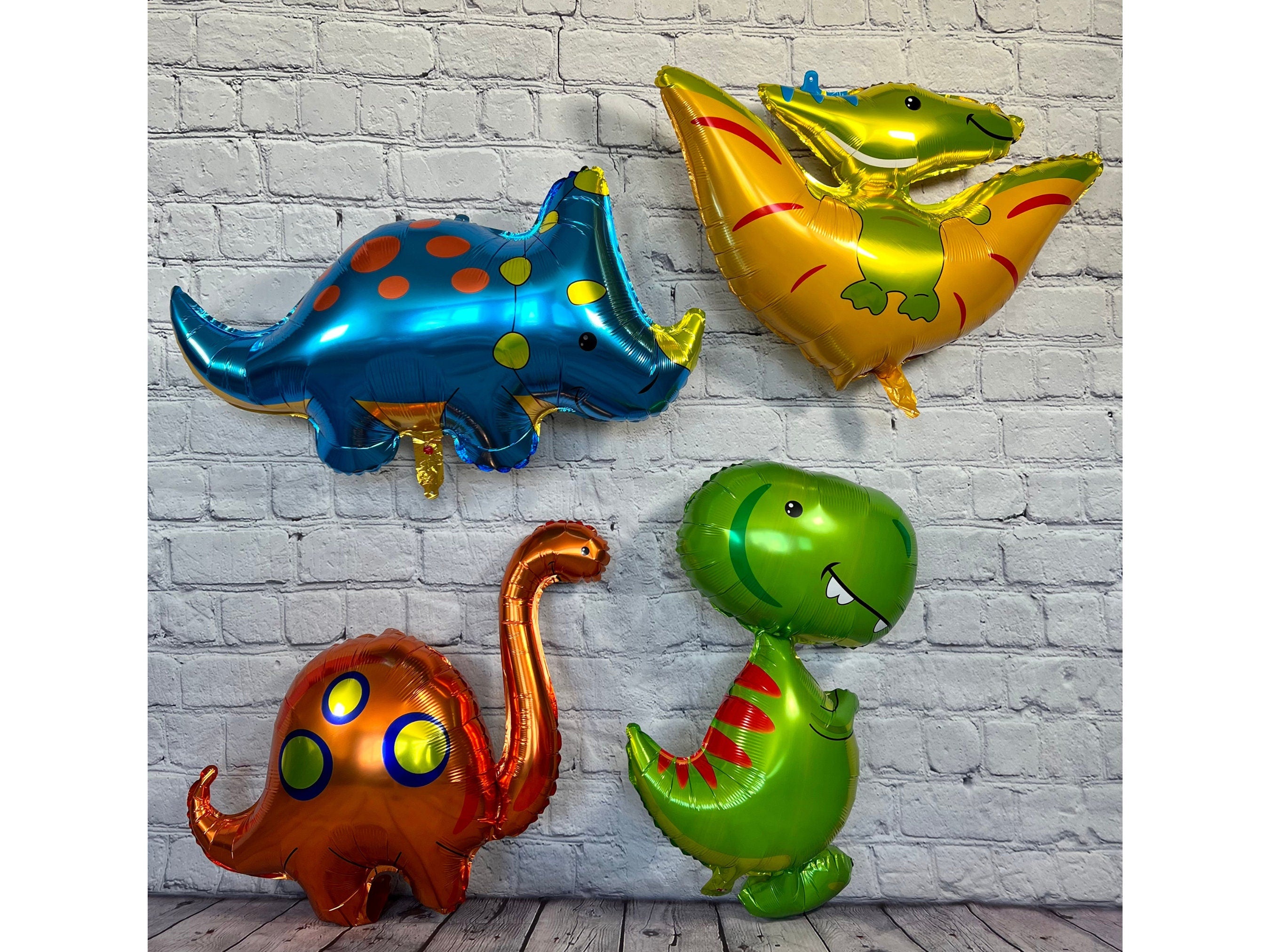 Baby Dinosaur Balloon Set – Foil Party Decor (4-Piece Set)