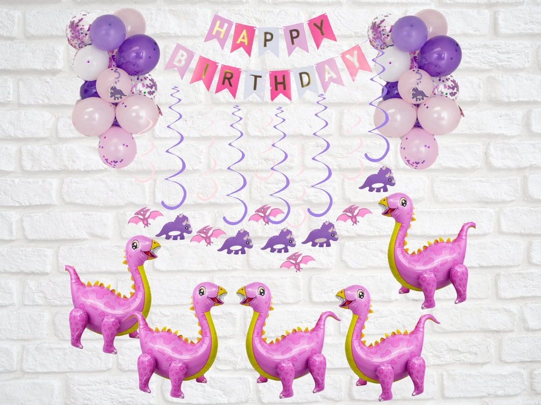 Dinosaur Birthday Party Decorations PINK JUMBO Dinosaur Balloons | Party Supplies and Decorations