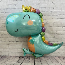 Load image into Gallery viewer, Teal Jumbo Sized Baby Dinosaur Foil Balloons Kids Birthday Party Decorations | Party Supplies Baby Shower Gender Reveal Parties Celebrations

