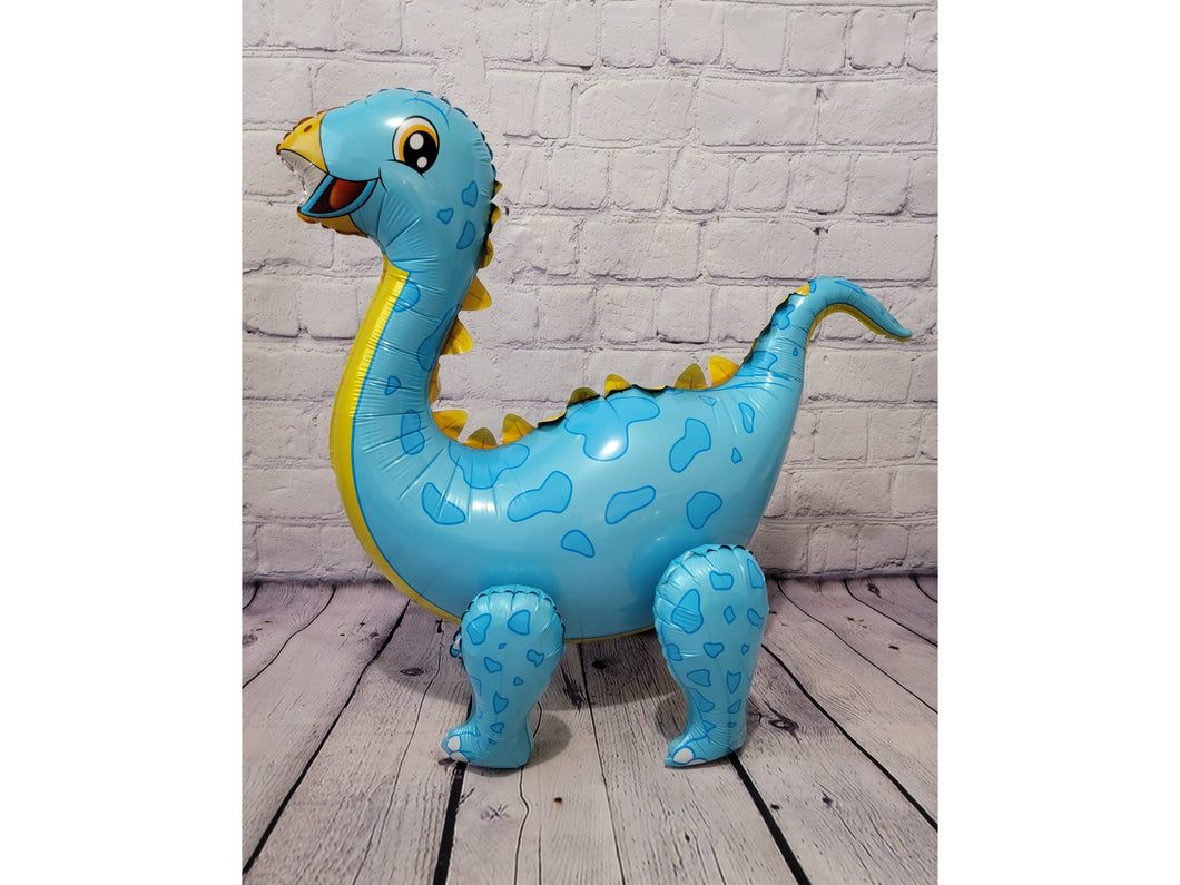 Dinosaur Balloon JUMBO Mylar Walking Foil Balloons - Blue | Party Supplies and Decorations | Birthday Baby Shower Gender Reveal
