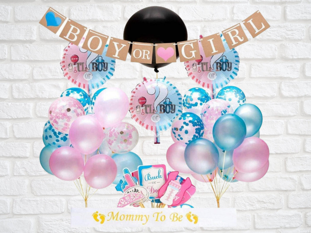 Gender Reveal Party Supplies (64 Pieces) | | Party Supplies and Decorations | Gender Reveal Baby Shower