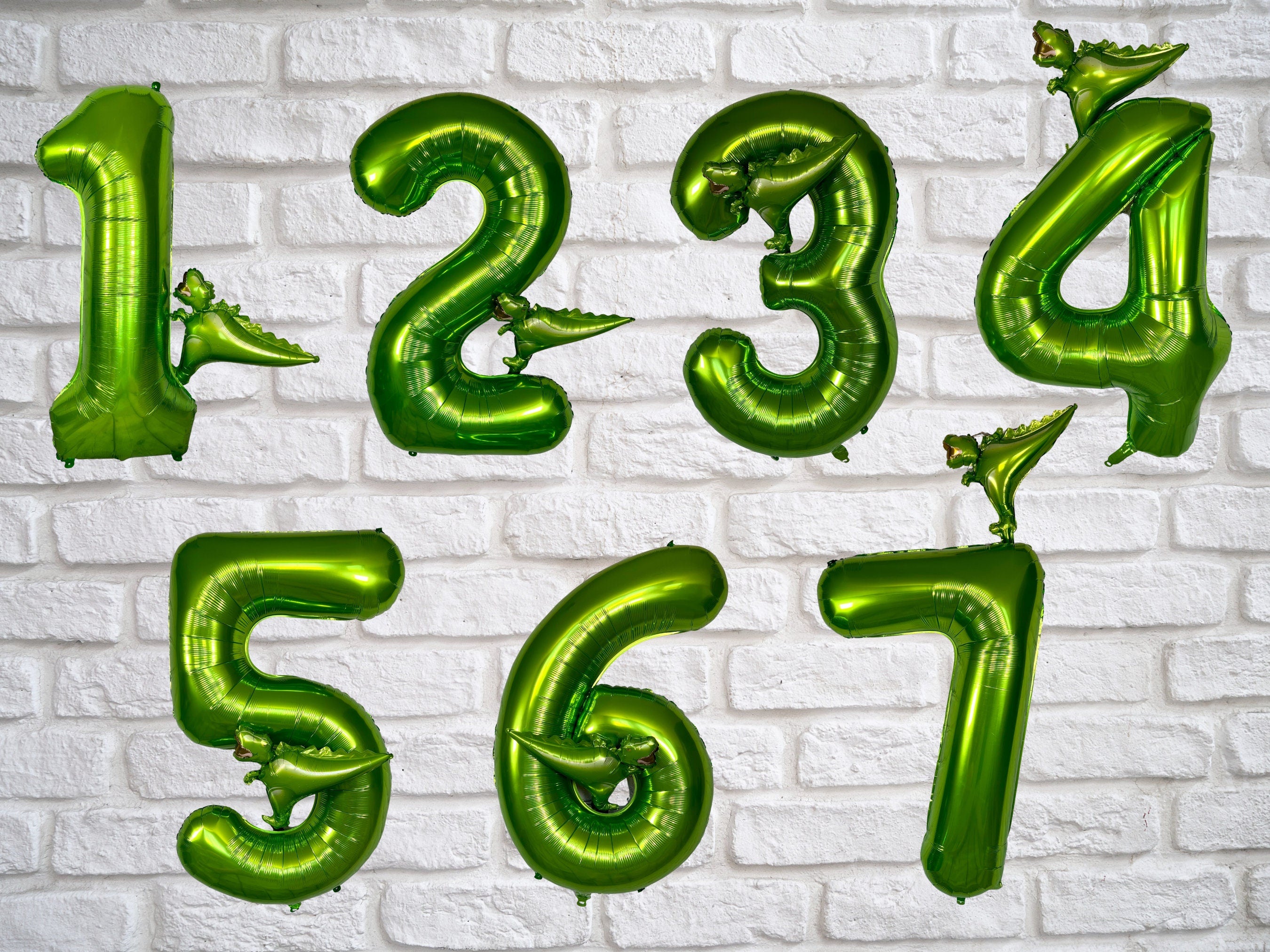 Dinosaur Number Balloon – Jumbo Birthday Party Decor with Mini Dino