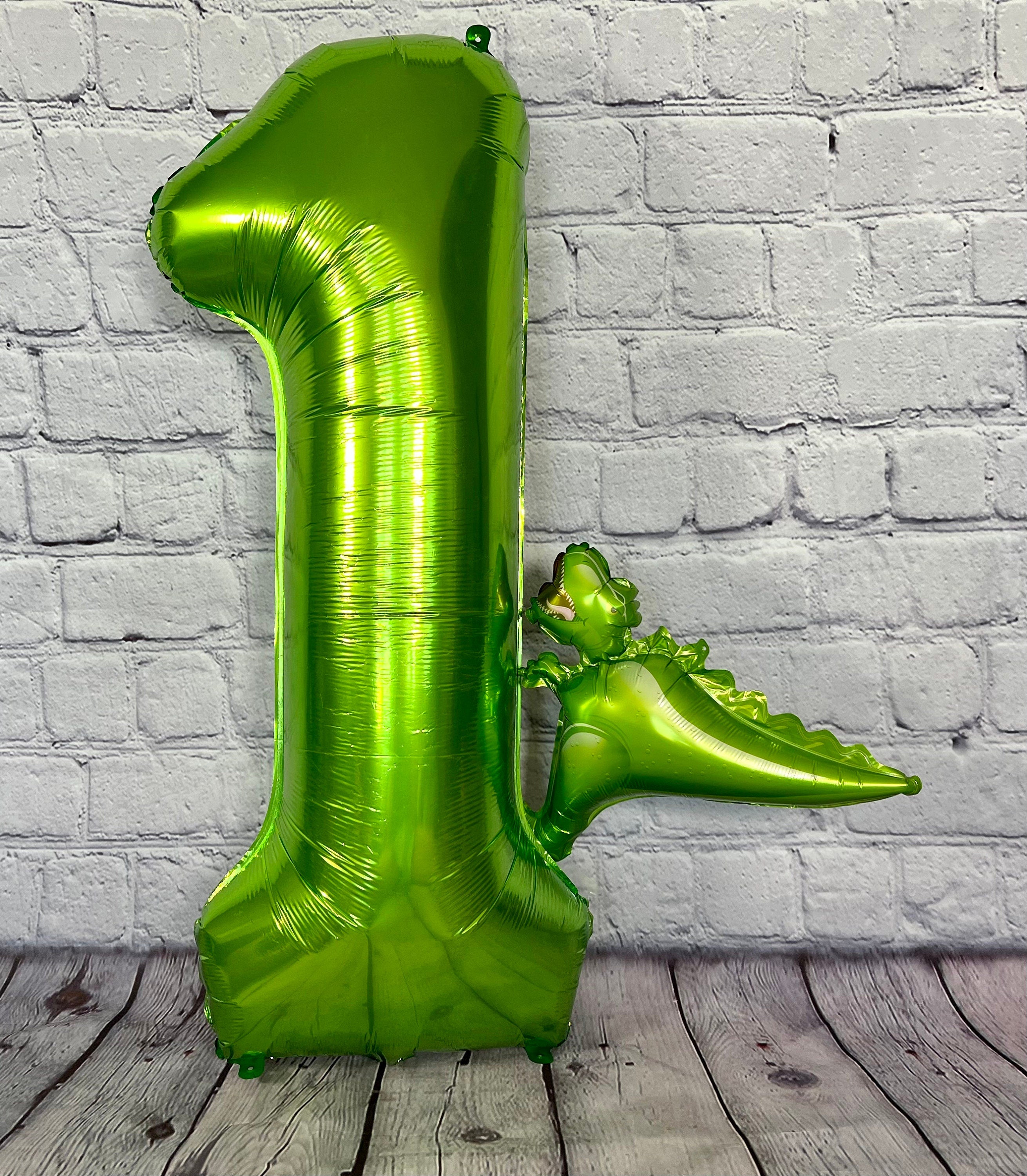 Dinosaur Number Balloon – Jumbo Birthday Party Decor with Mini Dino