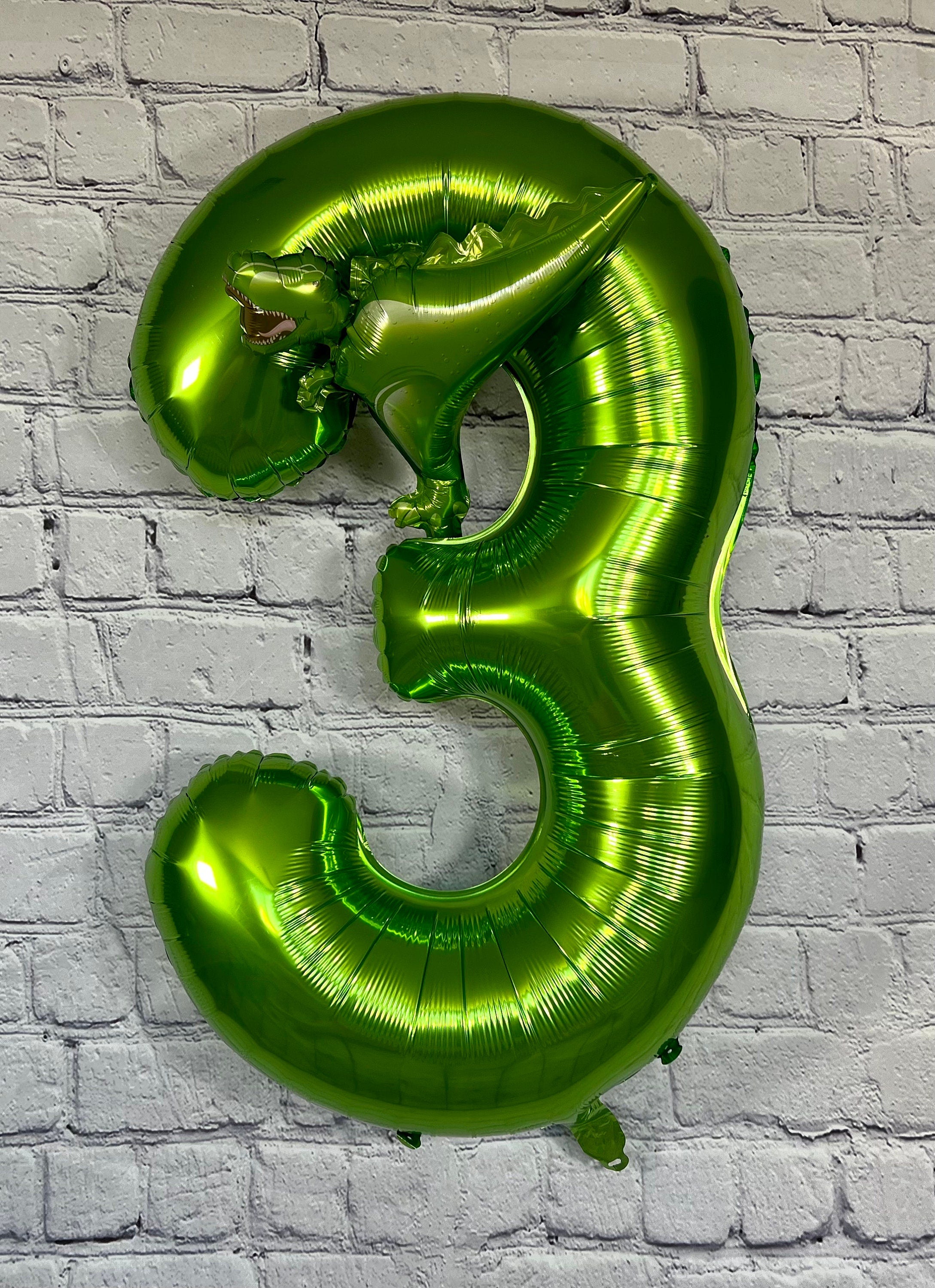 Dinosaur Number Balloon – Jumbo Birthday Party Decor with Mini Dino