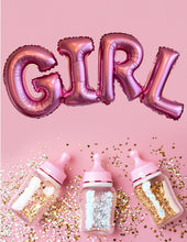 Load image into Gallery viewer, Girl Baby Shower Gender Reveal Foil Balloons Party Pink Letter Balloons
