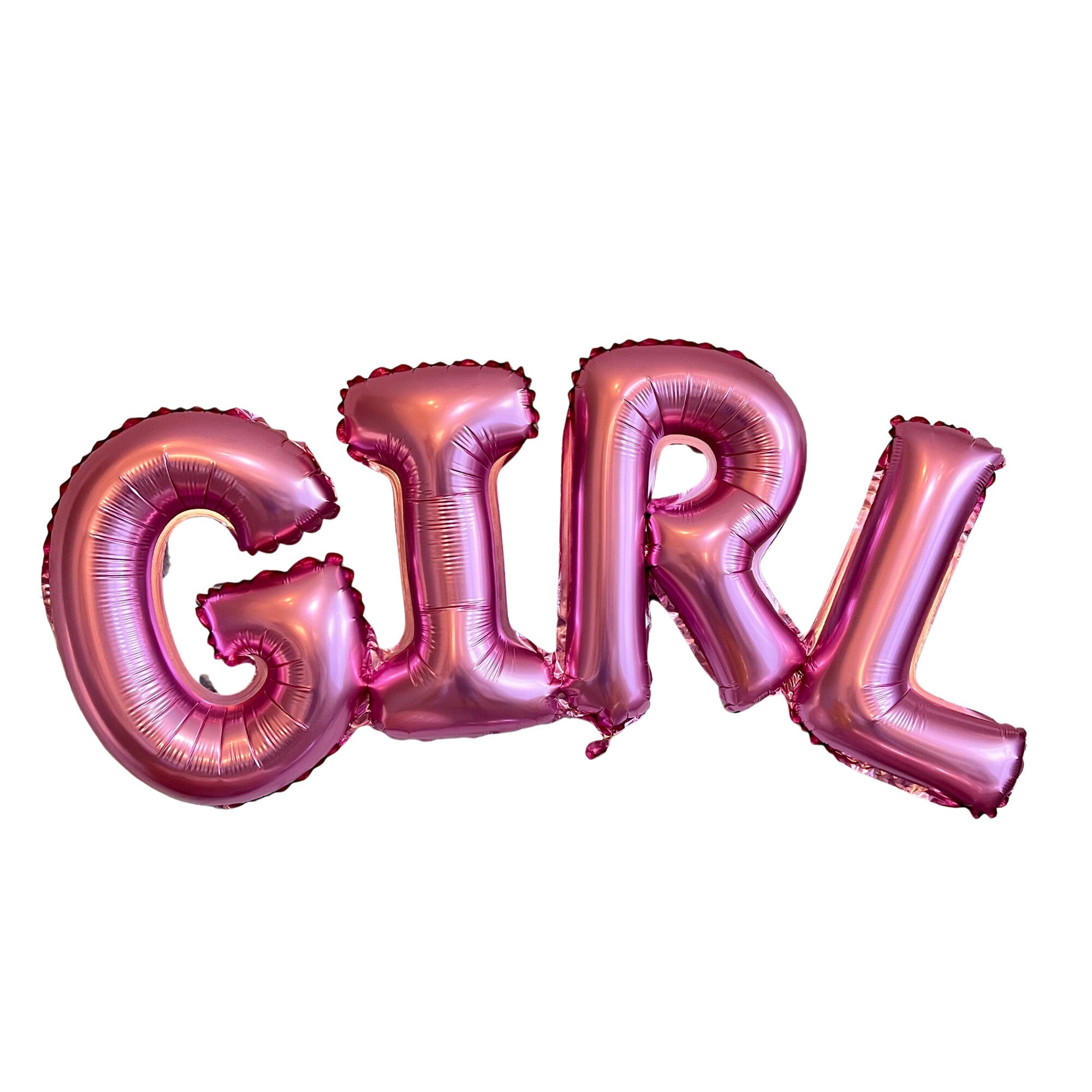 Girl Gender Reveal Pink Letter Balloons – Baby Shower Party Decor