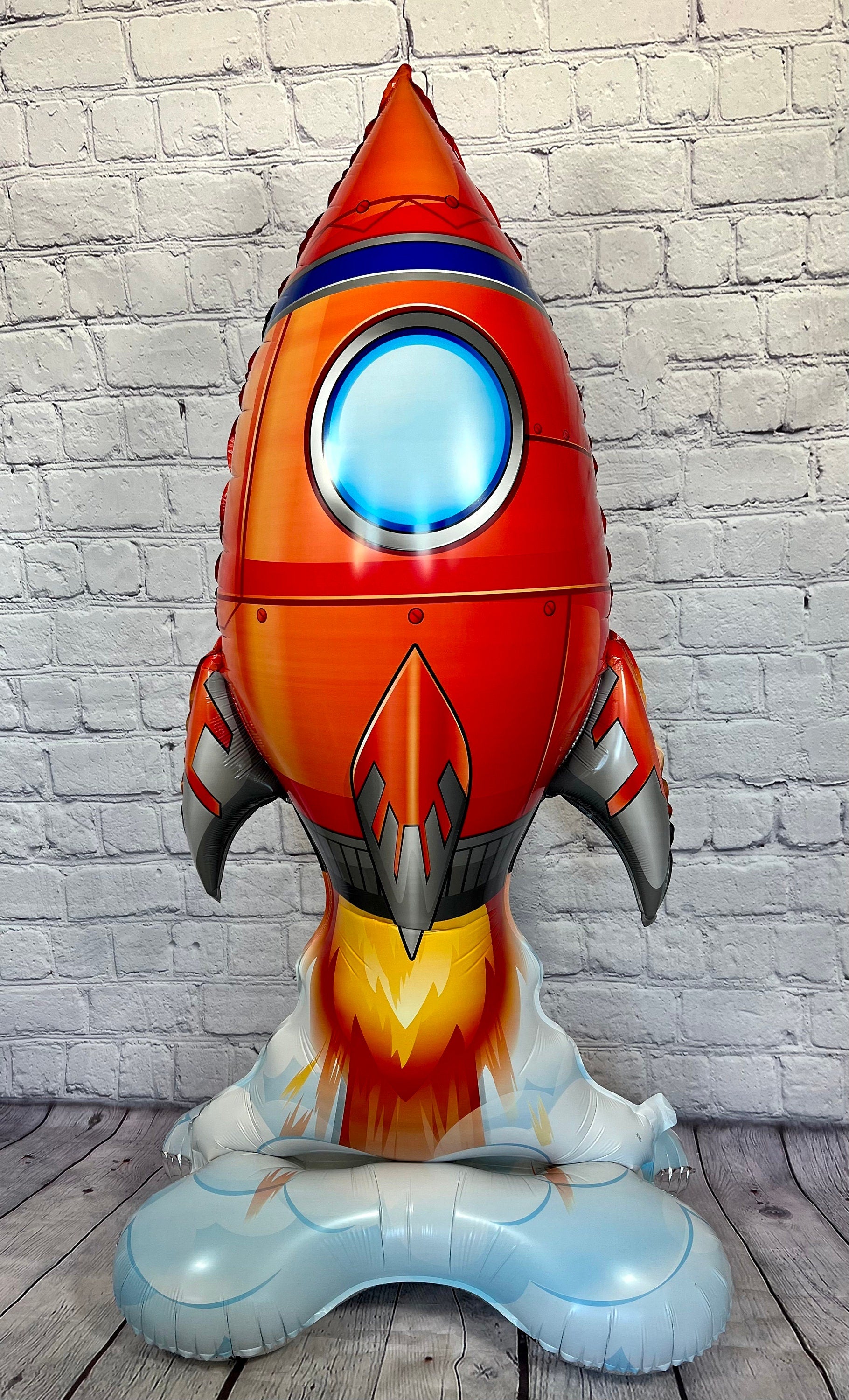 Astronaut & Rocket Ship Balloon Set – Jumbo Outer Space Party Decor (4-Piece Set)