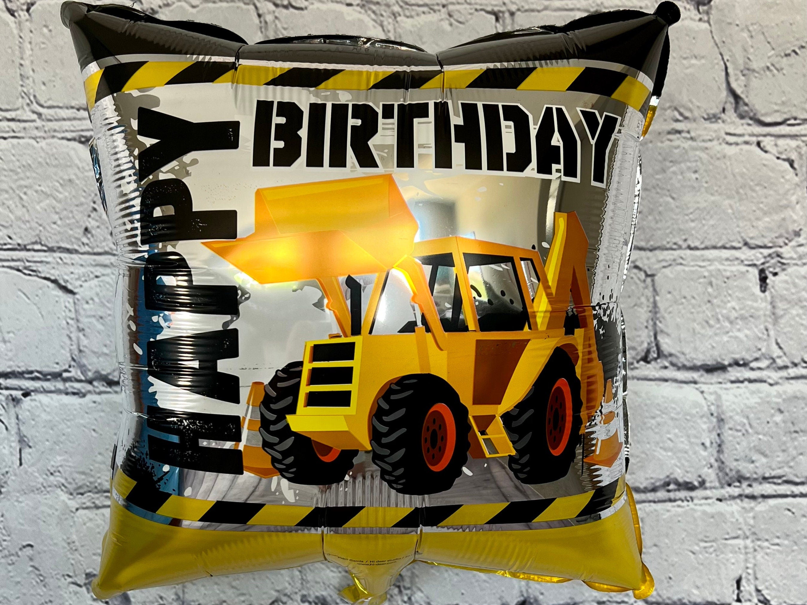Construction Truck Balloons – Bulldozer & Dump Truck Party Decor