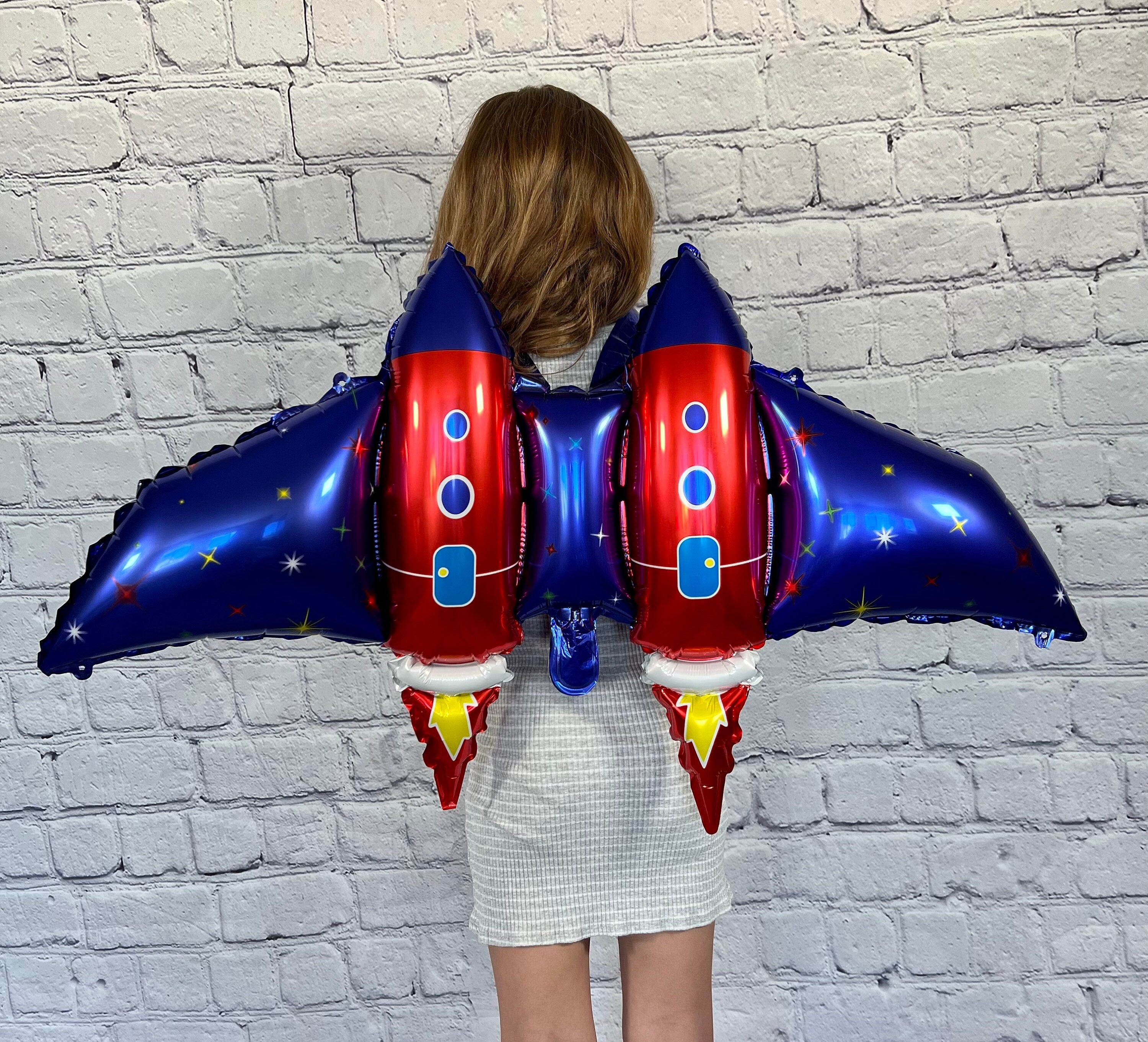 Superhero Jetpack Balloon Set – Flying Rocket Party Decor (6-Piece Set)