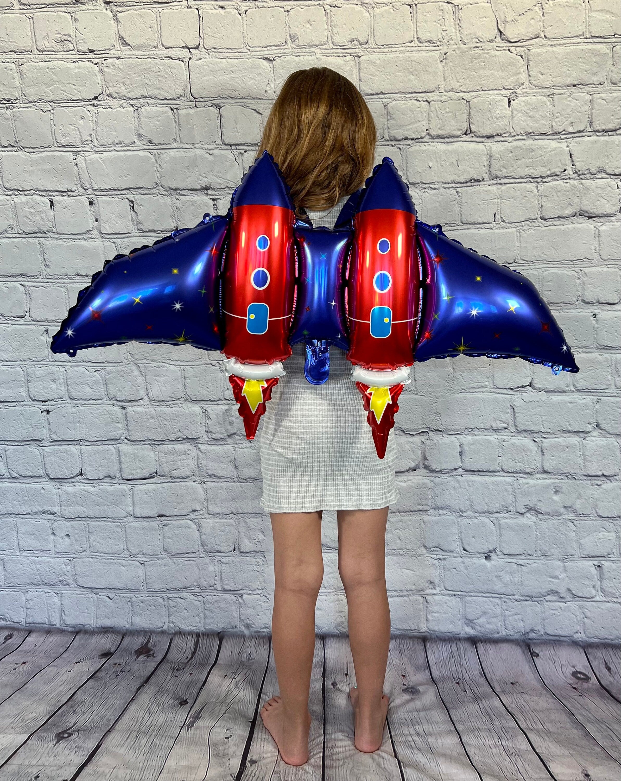 Superhero Jetpack Balloon Set – Flying Rocket Party Decor (6-Piece Set)