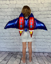 Load image into Gallery viewer, Kids superhero flying jetpack birthday balloons party favors with rockets | Pack of 6 | Party Balloons and Decorations for Events and Celebrations
