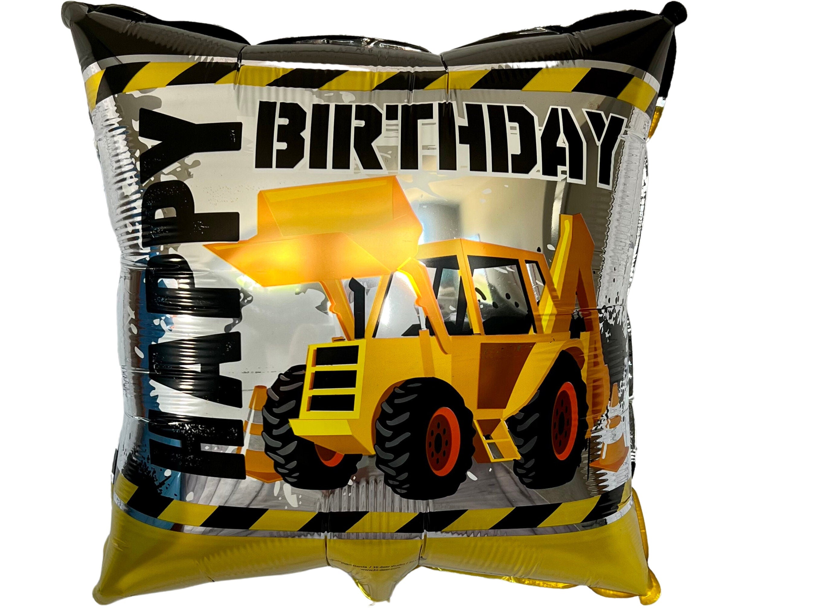 Construction Truck Balloons – Bulldozer & Dump Truck Party Decor