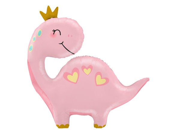 Pink Baby Dinosaur Balloon – Jumbo 44" Foil Party Decor