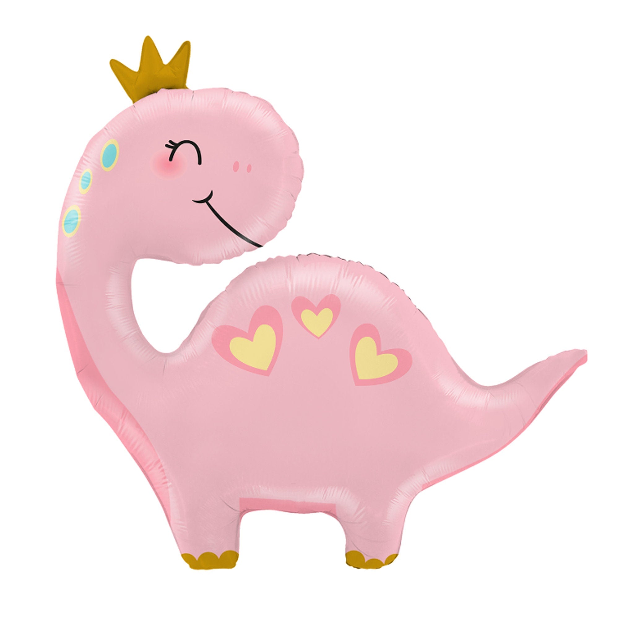 Pink Baby Dinosaur Balloon – Jumbo 44" Foil Party Decor
