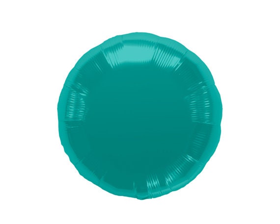 Teal Shaped Foil Balloons – Heart, Star & Round Party Decor