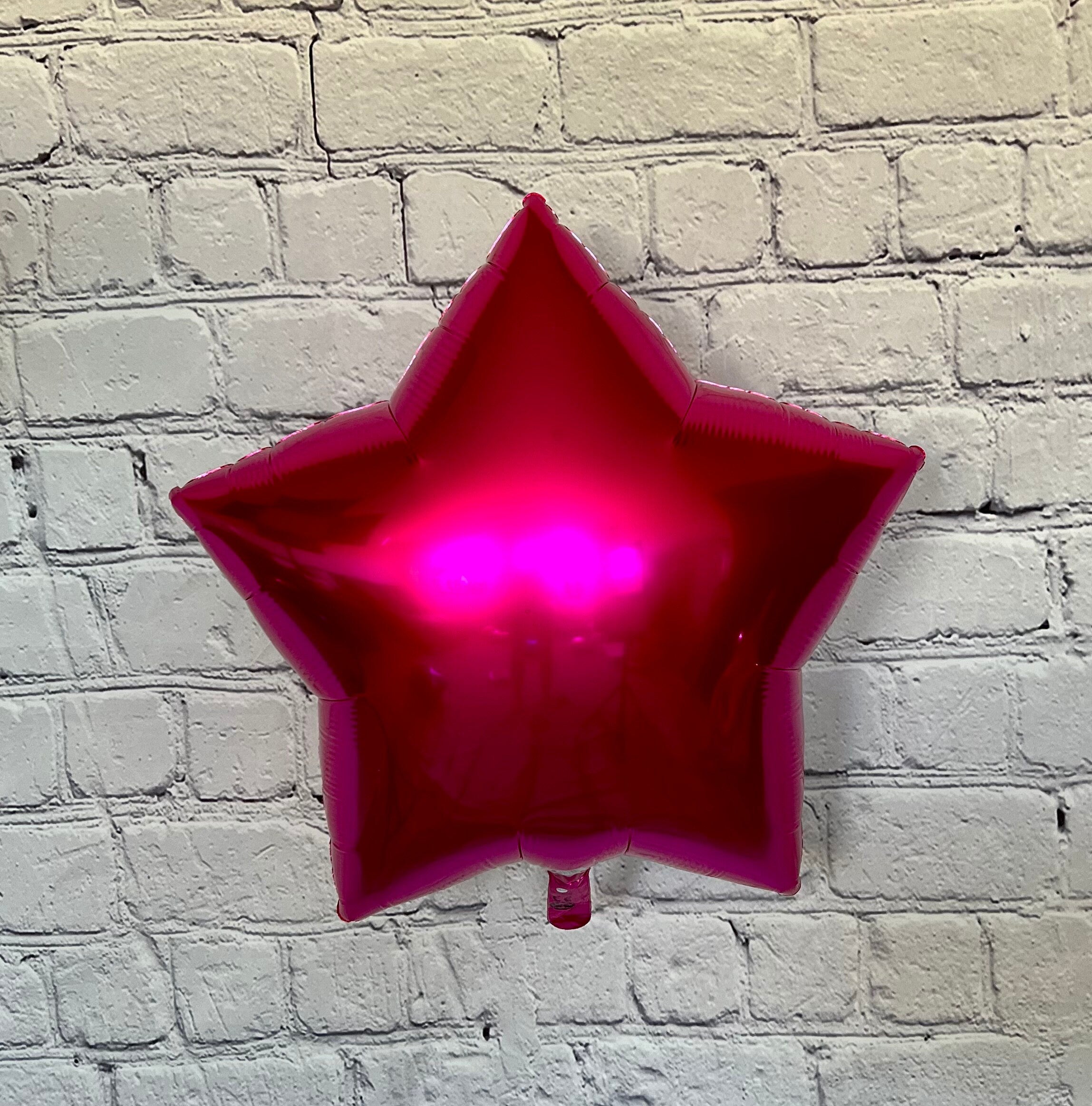 Magenta Pink Shaped Foil Balloons – Heart & Star Party Decor
