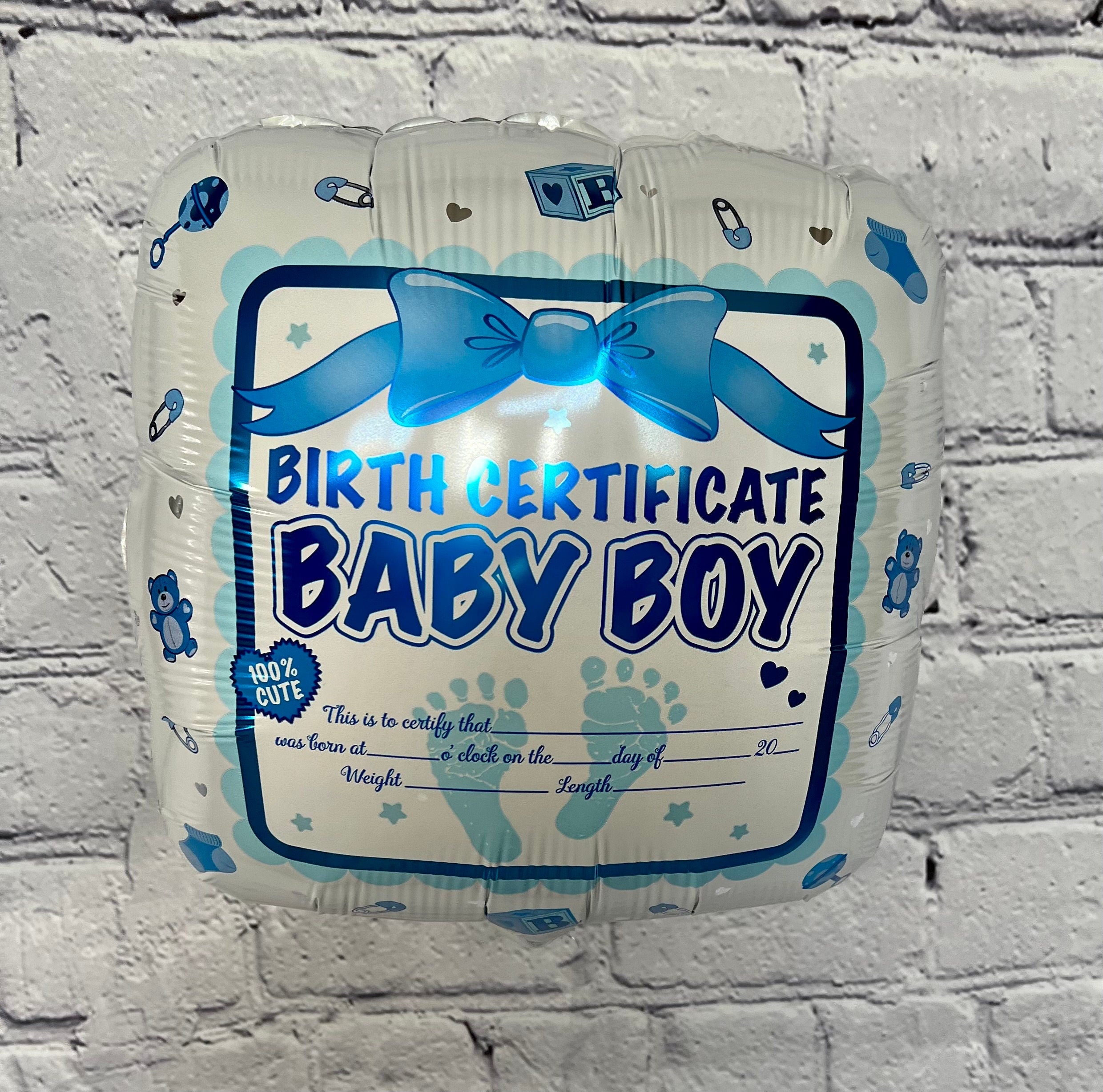 Birth Announcement Balloon – Welcome to the World Baby Name & Stats Sign