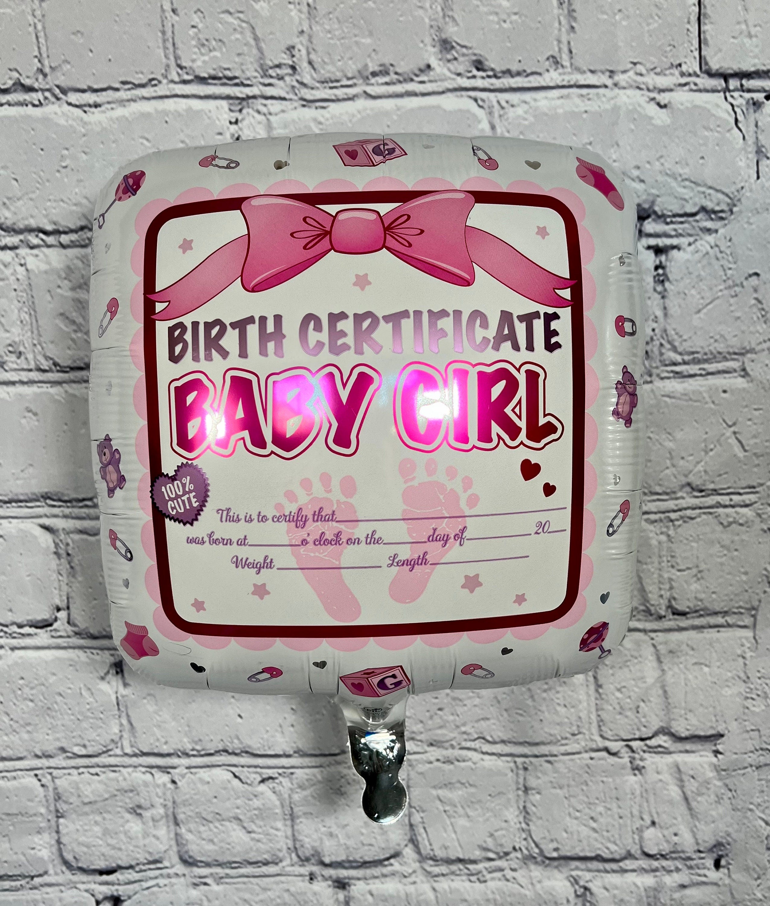 Birth Announcement Balloon – Welcome to the World Baby Name & Stats Sign
