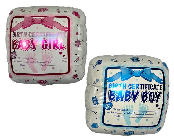 Birth Announcement Balloon – Welcome to the World Baby Name & Stats Sign