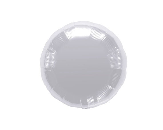 Silver Shaped Foil Balloons – Heart, Star & Round Party Decor