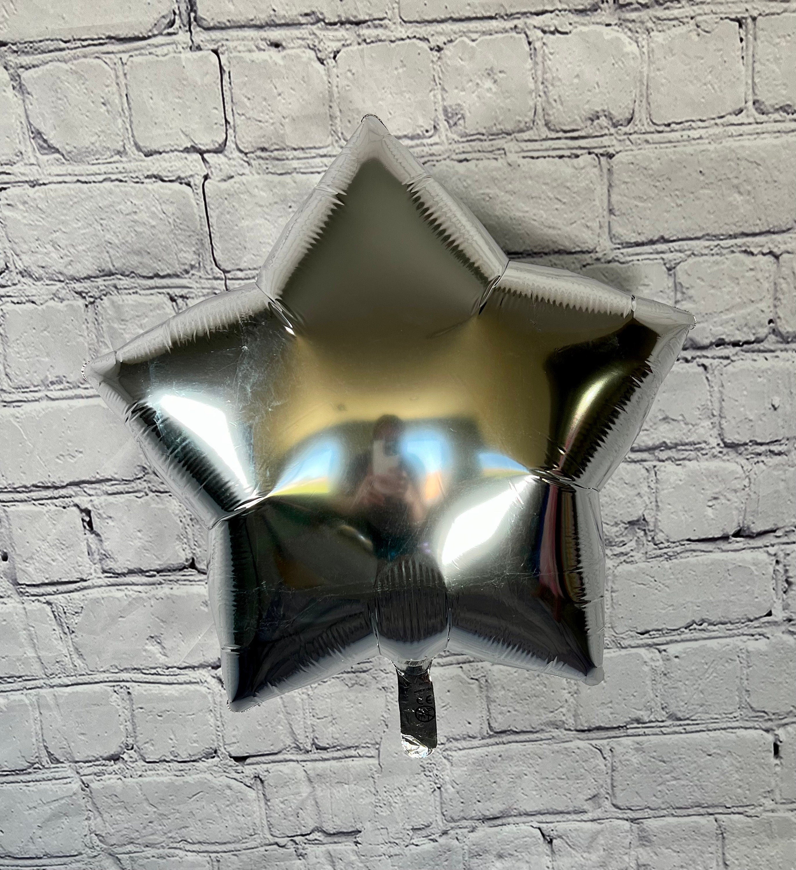 Silver Shaped Foil Balloons – Heart, Star & Round Party Decor