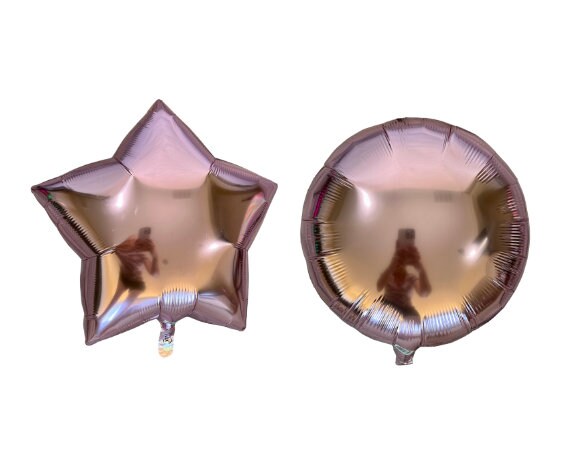 Pink Shaped Foil Balloons – Star & Round Party Decor