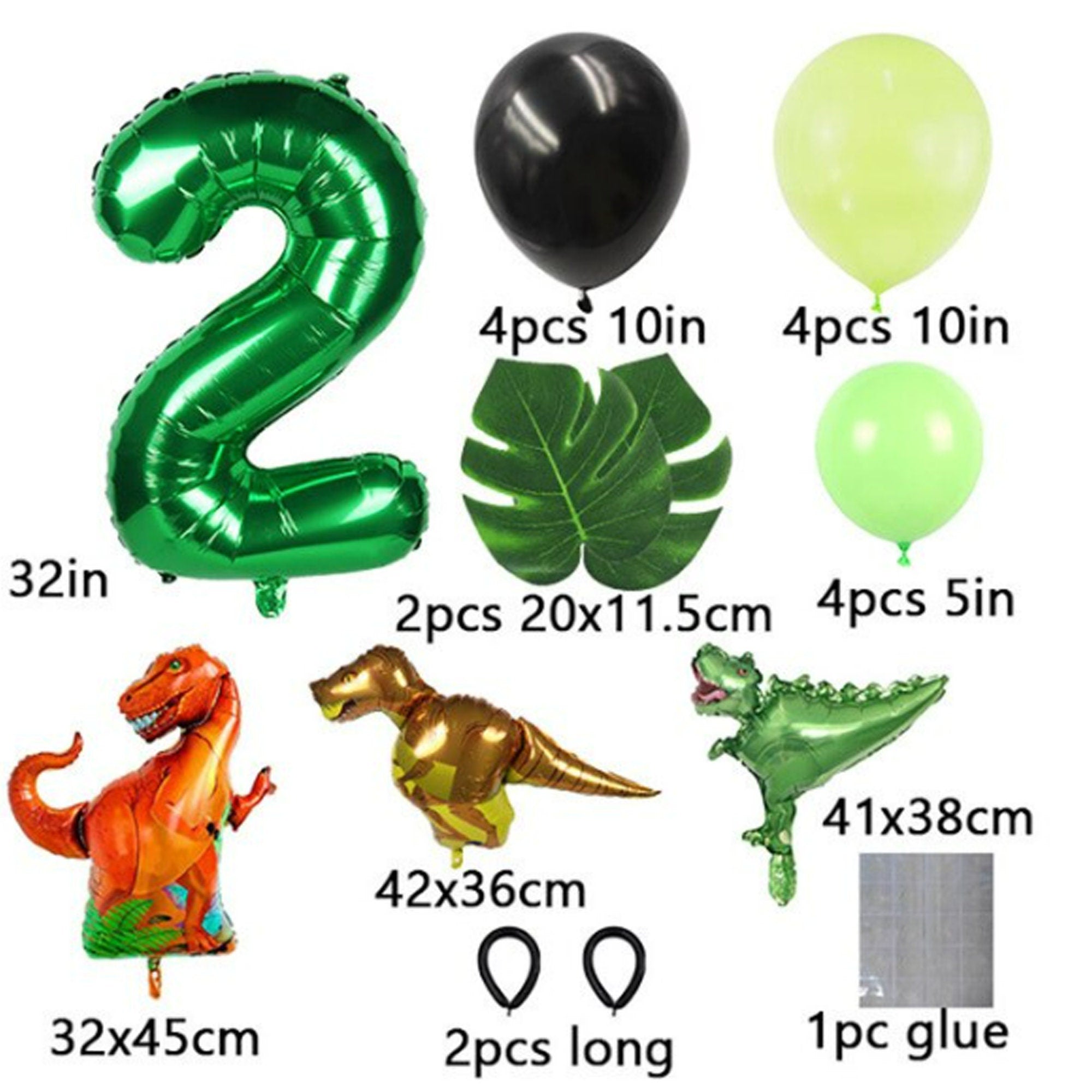 Dinosaur Number Balloon – Birthday Party Decor Set
