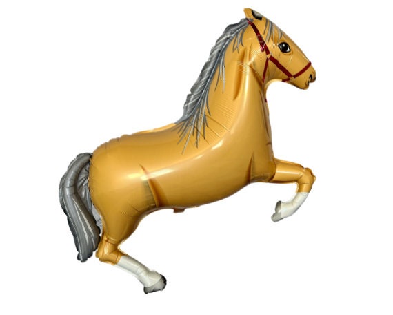 Equestrian horse party balloon / horse racing / Kentucky Derby / rodeo / farm / Western / cowboy and cowgirl birthday party decoration brown