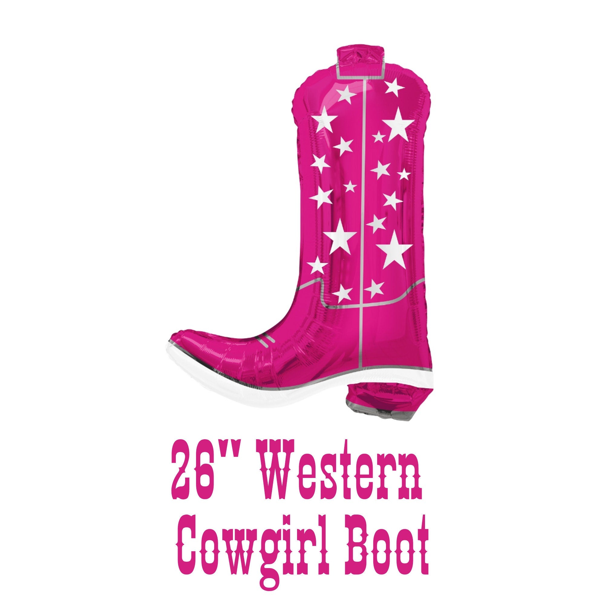 Cowgirl & Cowboy Boots Balloons – Pink Western Birthday Party Decor