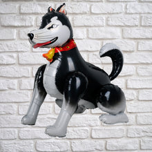 Load image into Gallery viewer, Husky dog balloon black and white dog party decoration | Party celebration supplies decor for dog puppy birthday dog lover | Foil balloons
