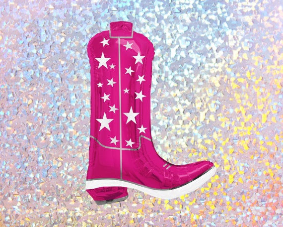 Cowgirl & Cowboy Boots Balloons – Pink Western Birthday Party Decor