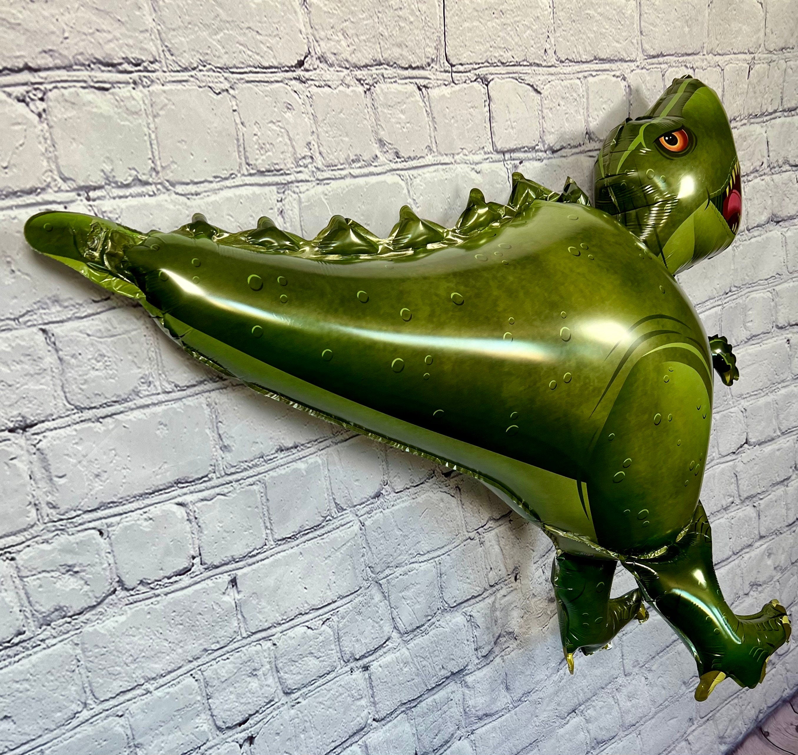 Green Dinosaur Walking Balloon – Jumbo 36" Foil Party Decor