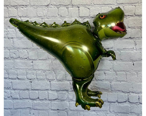 Green Dinosaur Walking Balloon – Jumbo 36" Foil Party Decor