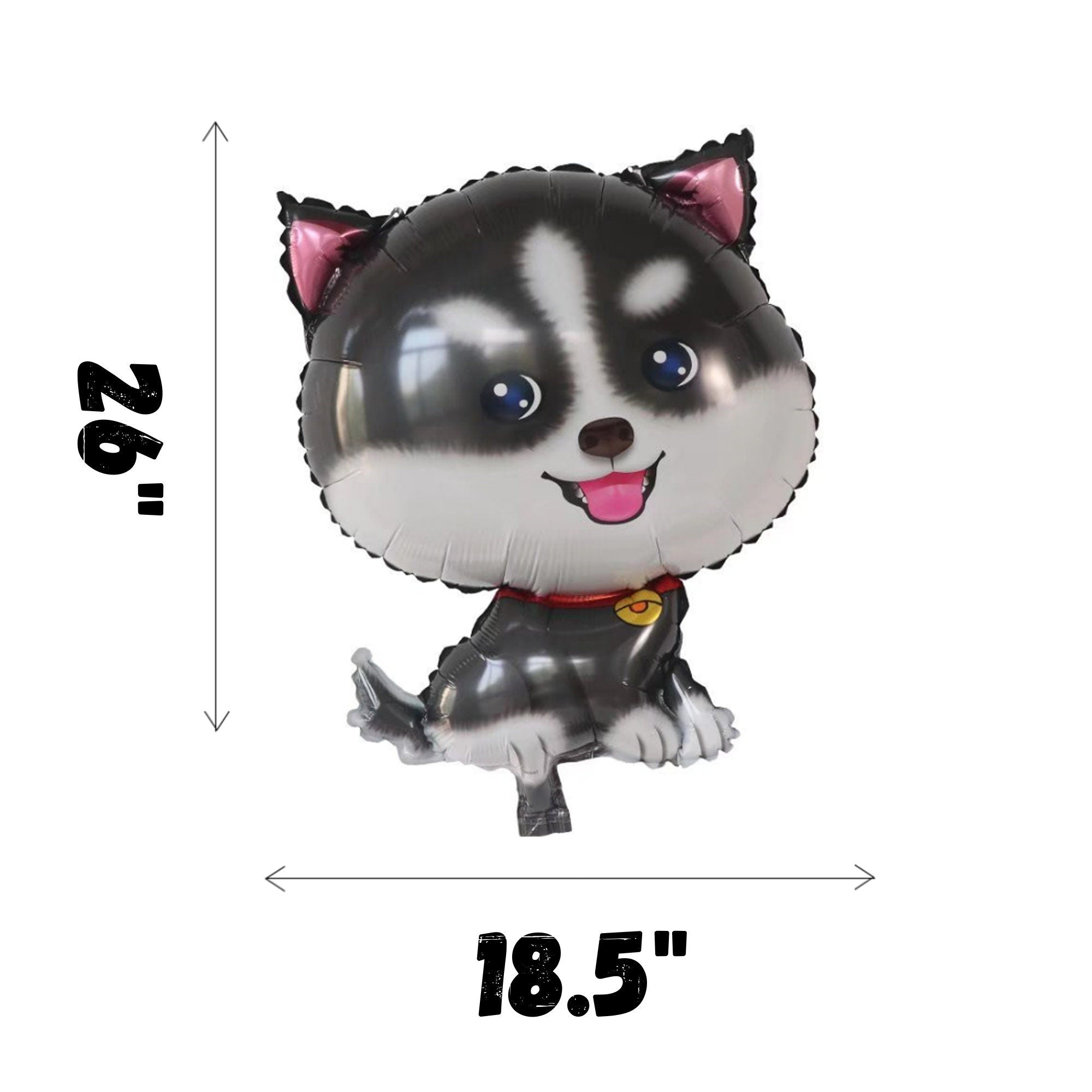 Corgi Dog Balloon – Black & White Foil Party Decor