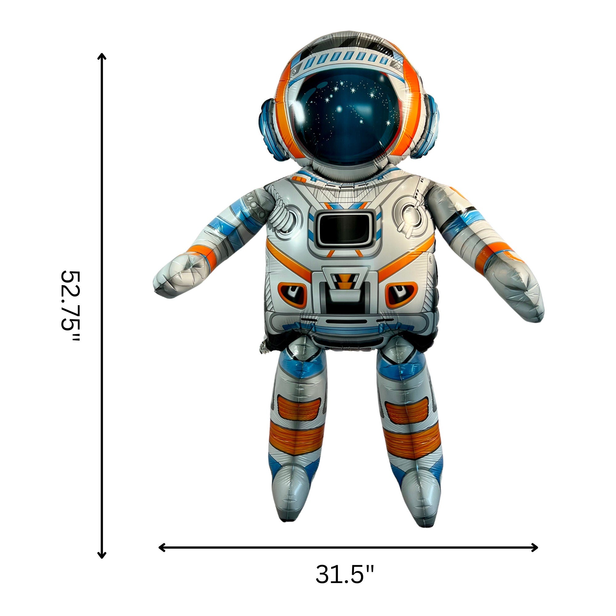 Giant Standing Astronaut Balloon – 52" Outer Space Party Decor