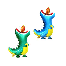 Load image into Gallery viewer, Dragon Foil Balloons JUMBO Mylar - Set of 2 Green and Blue | Party Decorations and Supplies Birthdays Celebrations | Anaya Treasures AZ
