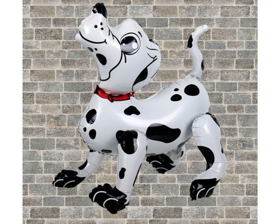 Dalmatian dog balloon black & white dog party decoration | Party celebration supplies decor for dog puppy birthday dog lover | Foil balloons