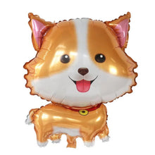 Load image into Gallery viewer, Corgi dog balloon brown &amp; white dog party decoration | Party celebration supplies decor for dog puppy birthday dog lover | Foil balloons
