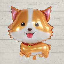 Load image into Gallery viewer, Corgi dog bone &amp; paw print balloon party decorations 5PC set | Dog birthday celebrations supplies decor for dog puppy birthday dog lover
