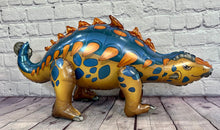 Load image into Gallery viewer, Dinosaur Balloon JUMBO Mylar Walking Foil Balloons Blue Ankylosaurus | Birthday Celebration Decorations and Supplies Party Decor
